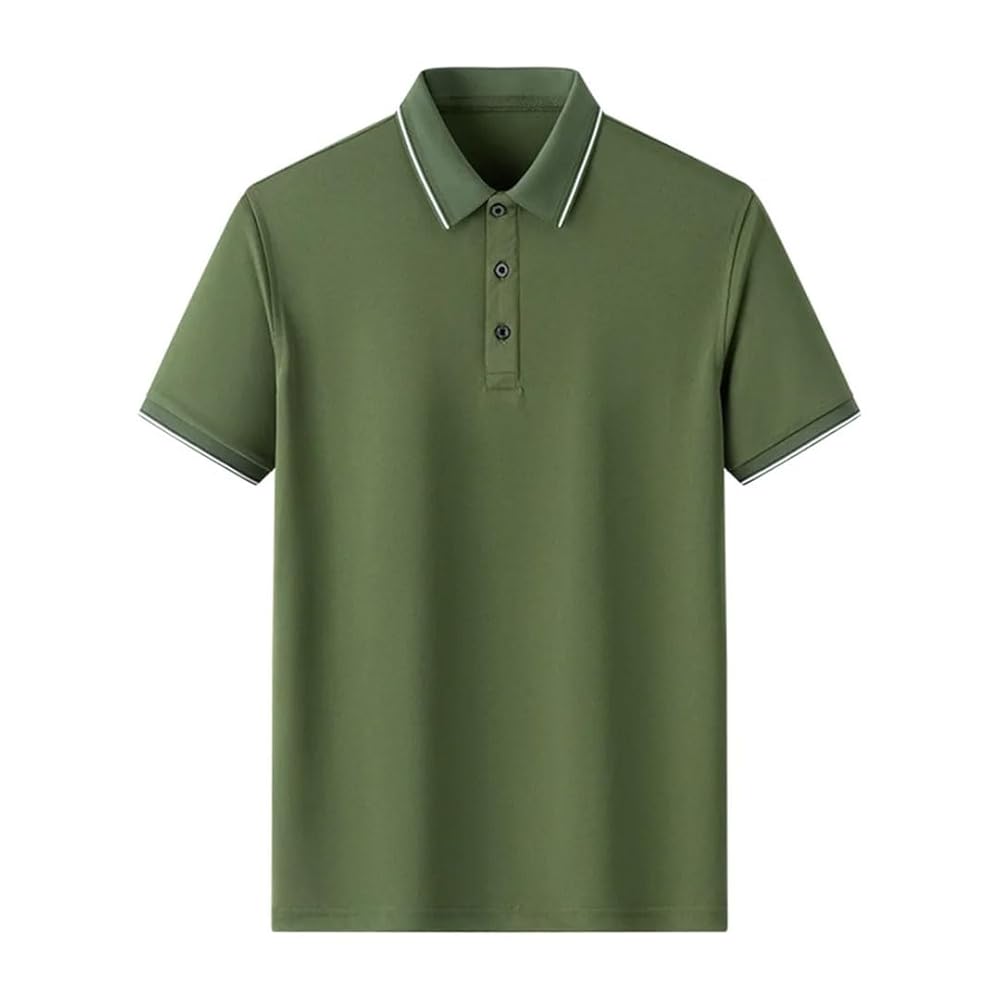 Men Business Polo Shirts Summer Breathable Short Sleeve T